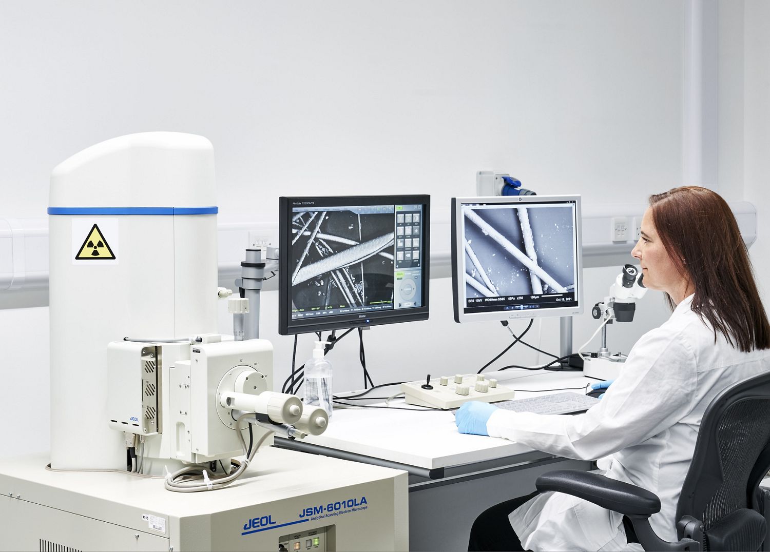 Dyson microbiologist studying pet hair